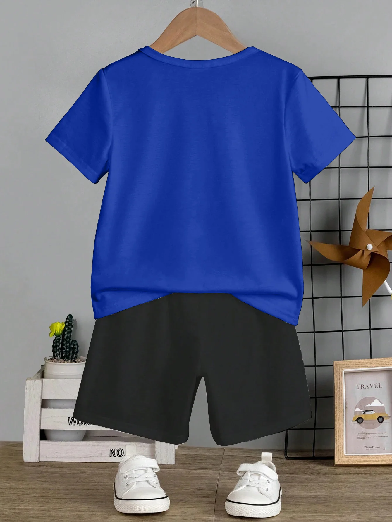 Kids T-Shirt & Short Set Printed I Need My Space Blue - Sunshine - Image 6
