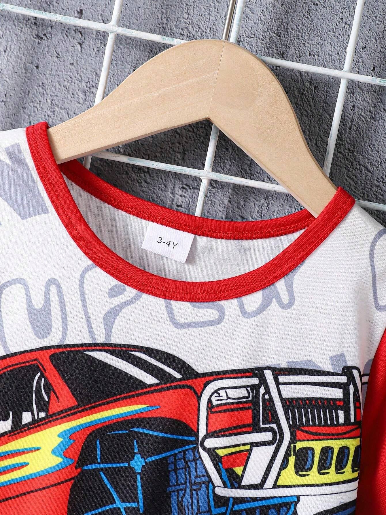 Kids T-Shirt & Short Set Printed Monster Truck Red - Sunshine - Image 7