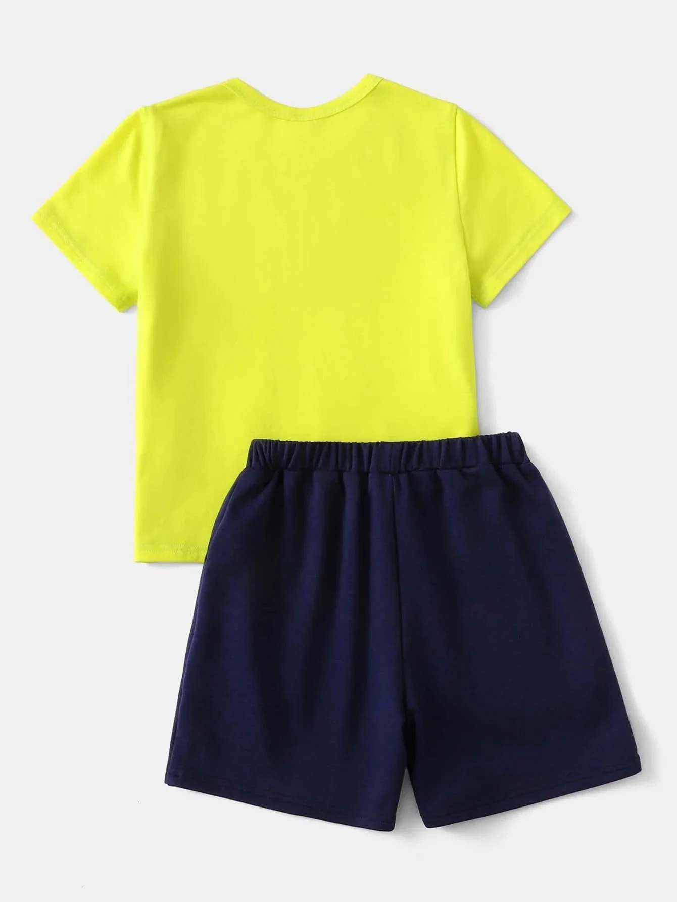 Kids T-Shirt & Short Set Printed Summer Green - Sunshine - Image 4