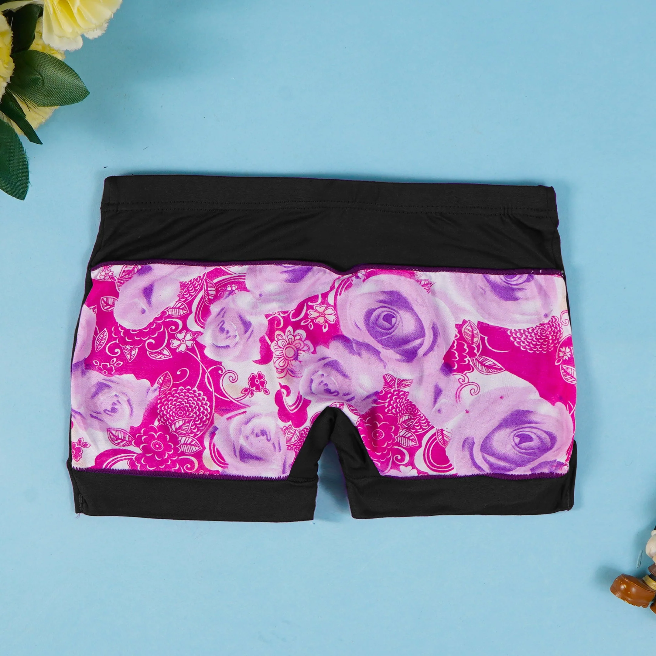 Kids Underwear Flowers Black - Sunshine