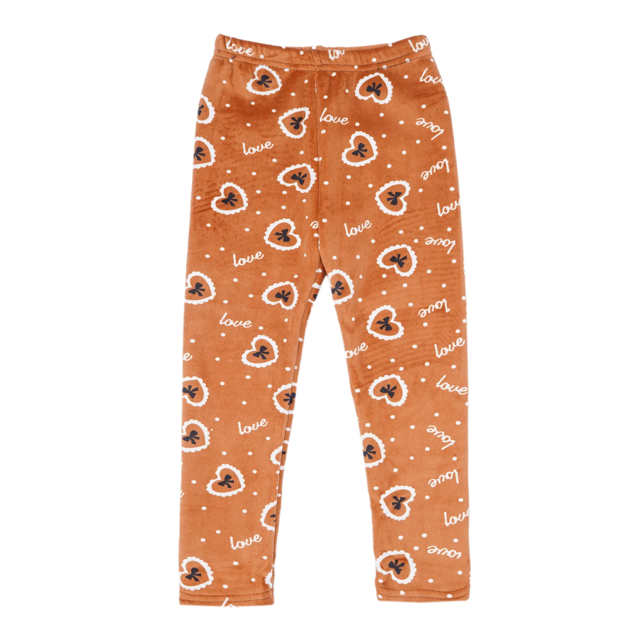 Kids Velvet Tights Brown Love - Sunshine - Image 3