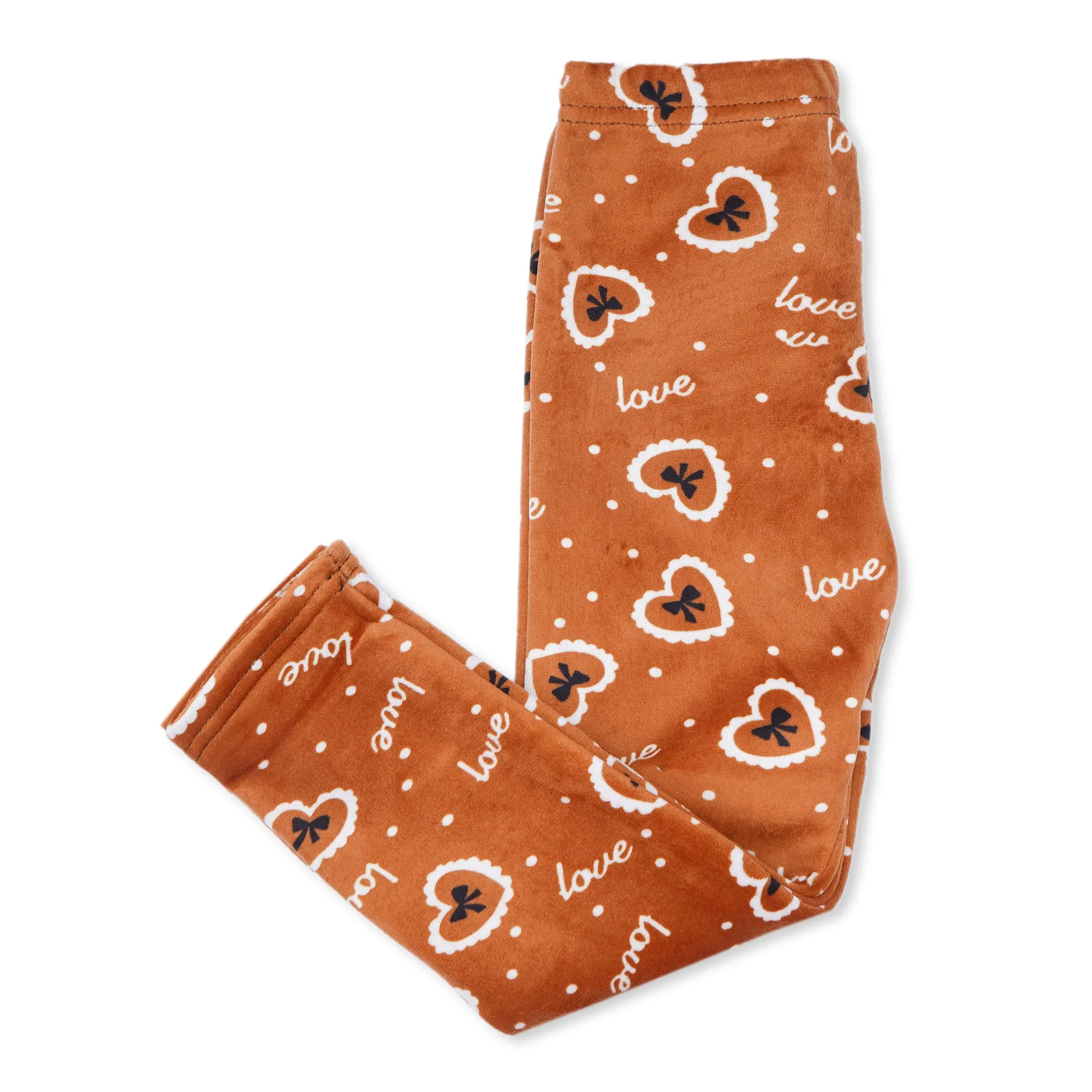 Kids Velvet Tights Brown Love - Sunshine - Image 4