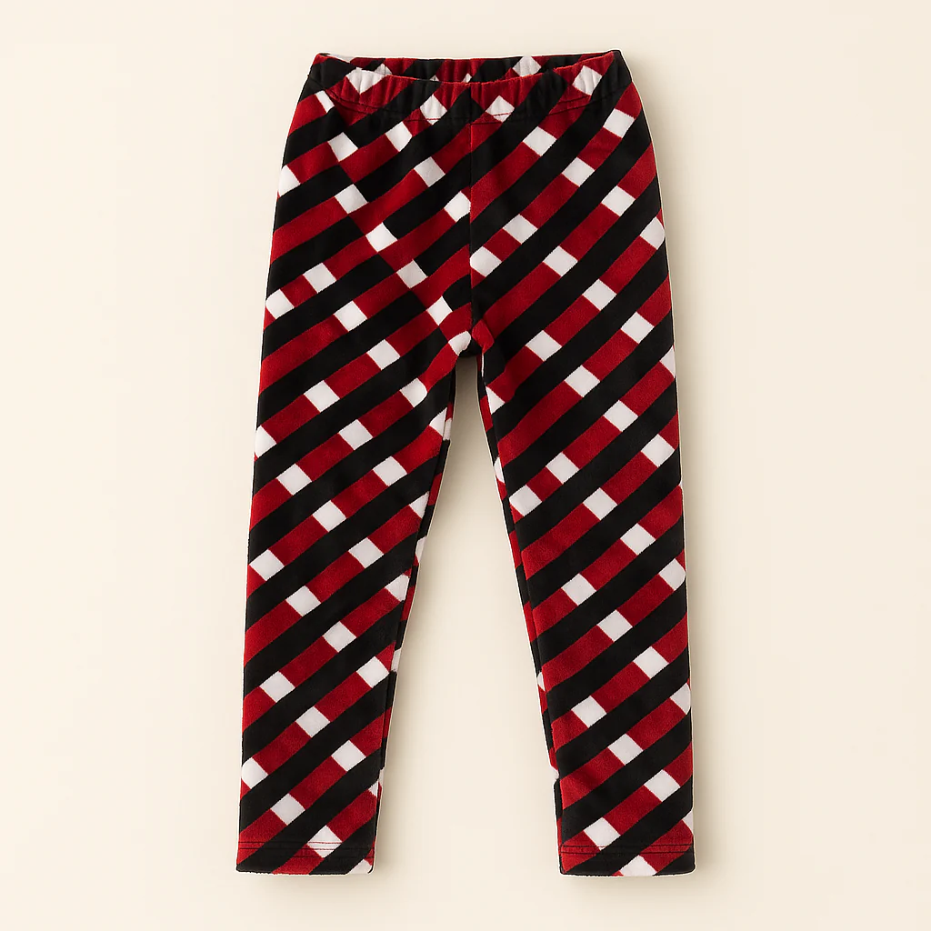 Kids Velvet Tights Check Multicolor - Sunshine
