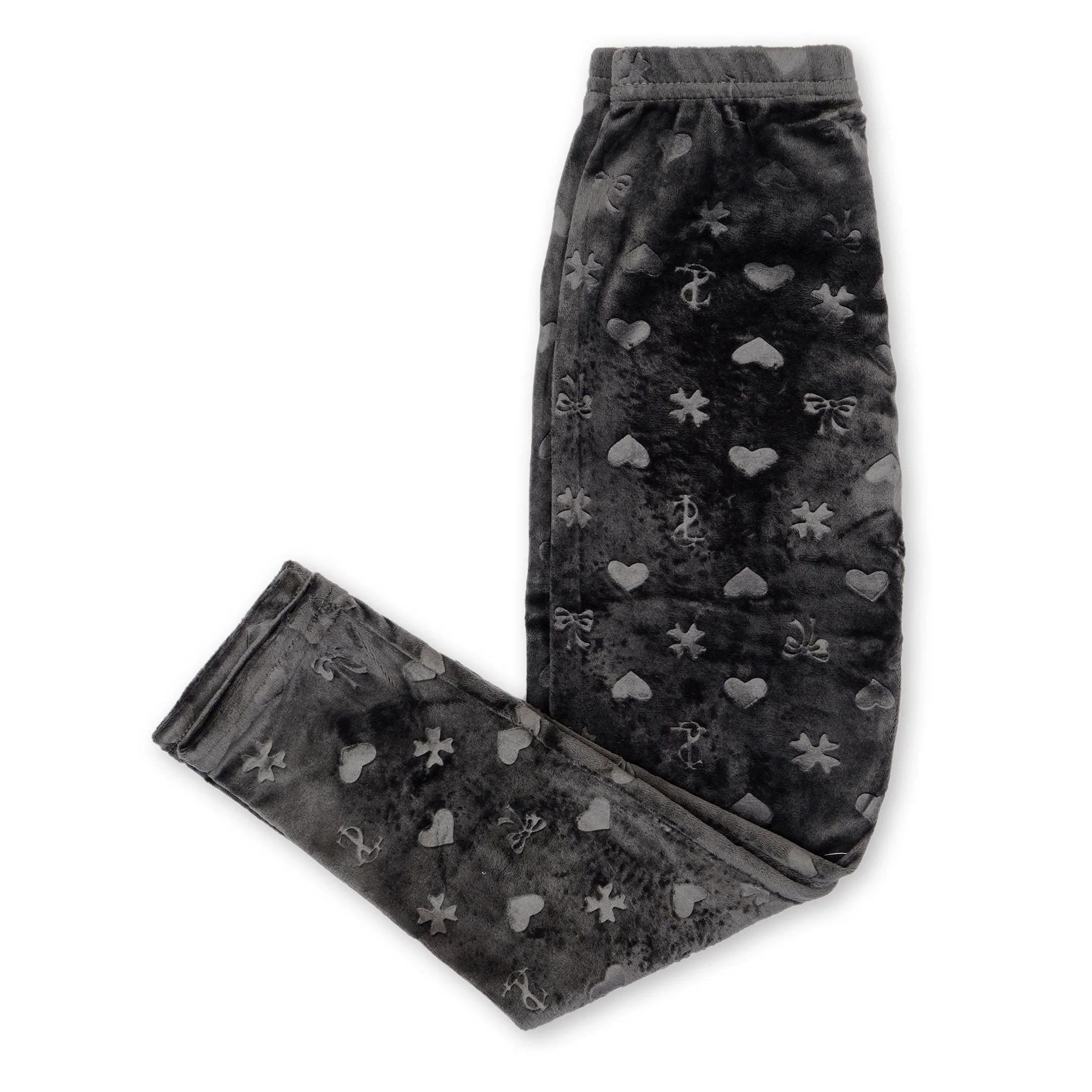 Kids Velvet Tights Heart Dark Grey - Sunshine - Image 6