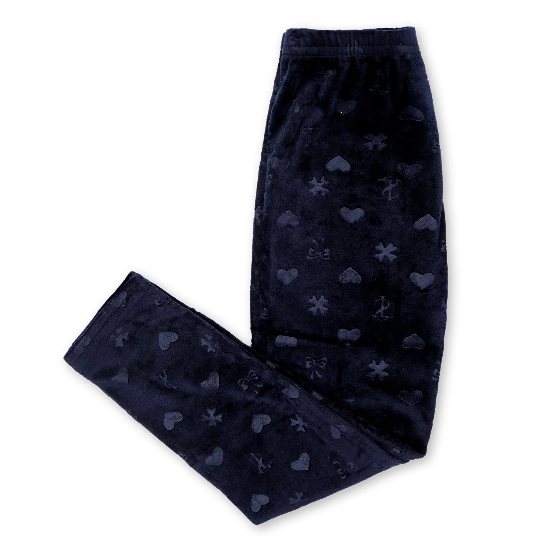 Kids Velvet Tights Heart Navy Blue - Sunshine - Image 5