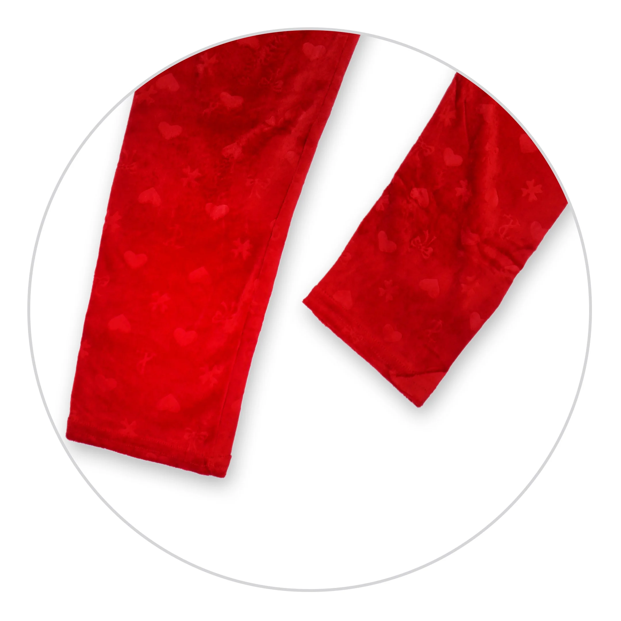 Kids Velvet Tights Hearts Red - Sunshine - Image 5