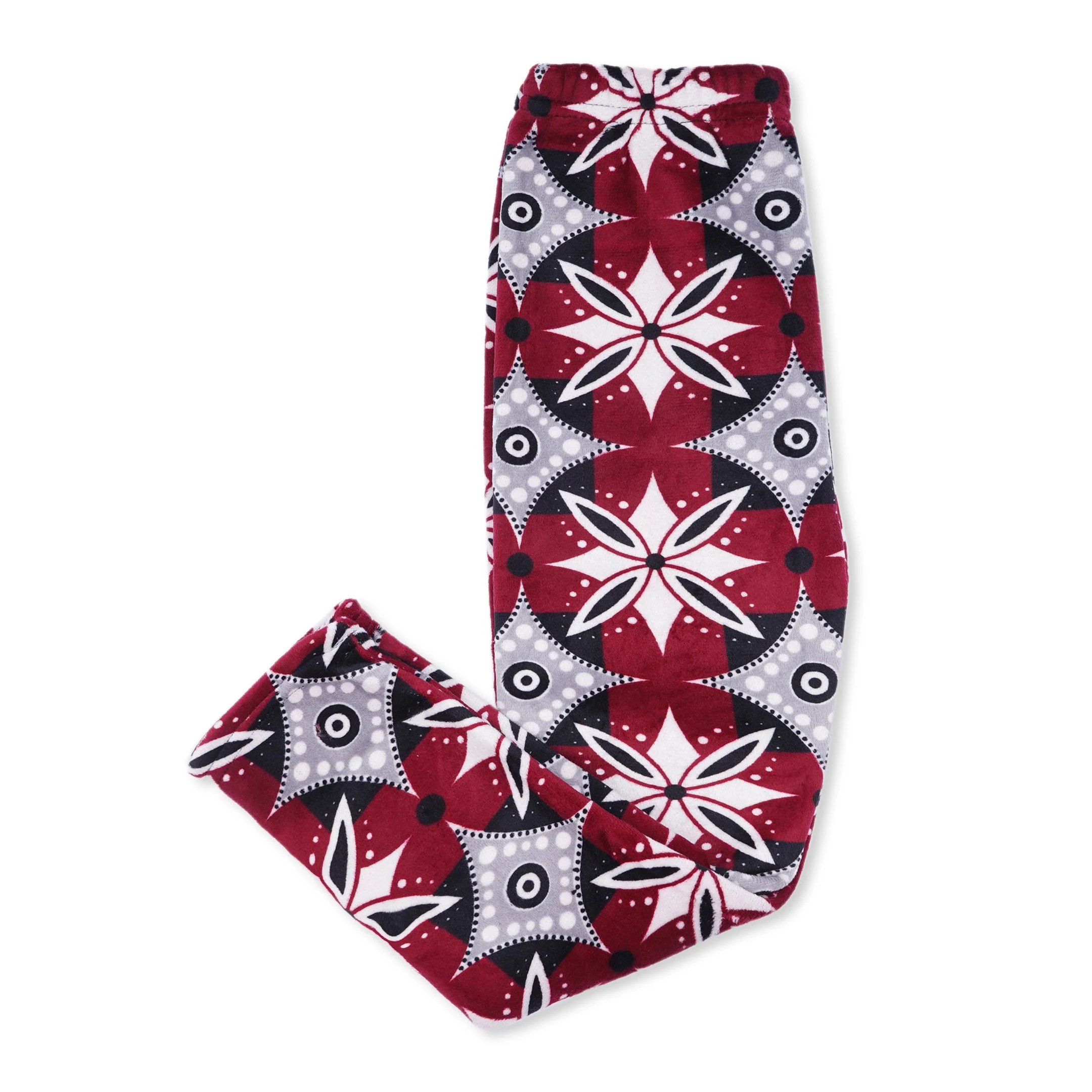Kids Velvet Tights Maroon Flowers - Sunshine - Image 5