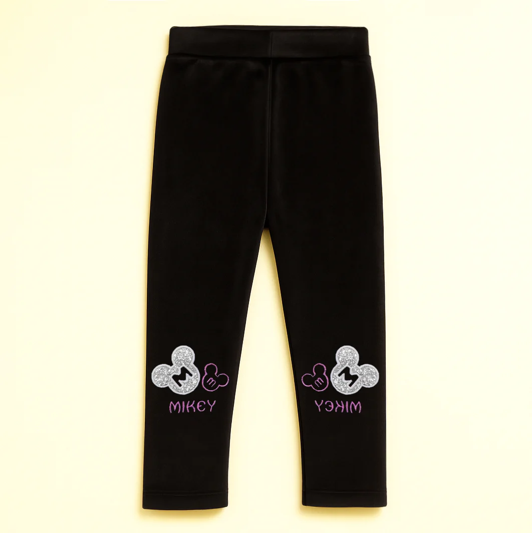 Kids Velvet Tights Mickey Black - Sunshine
