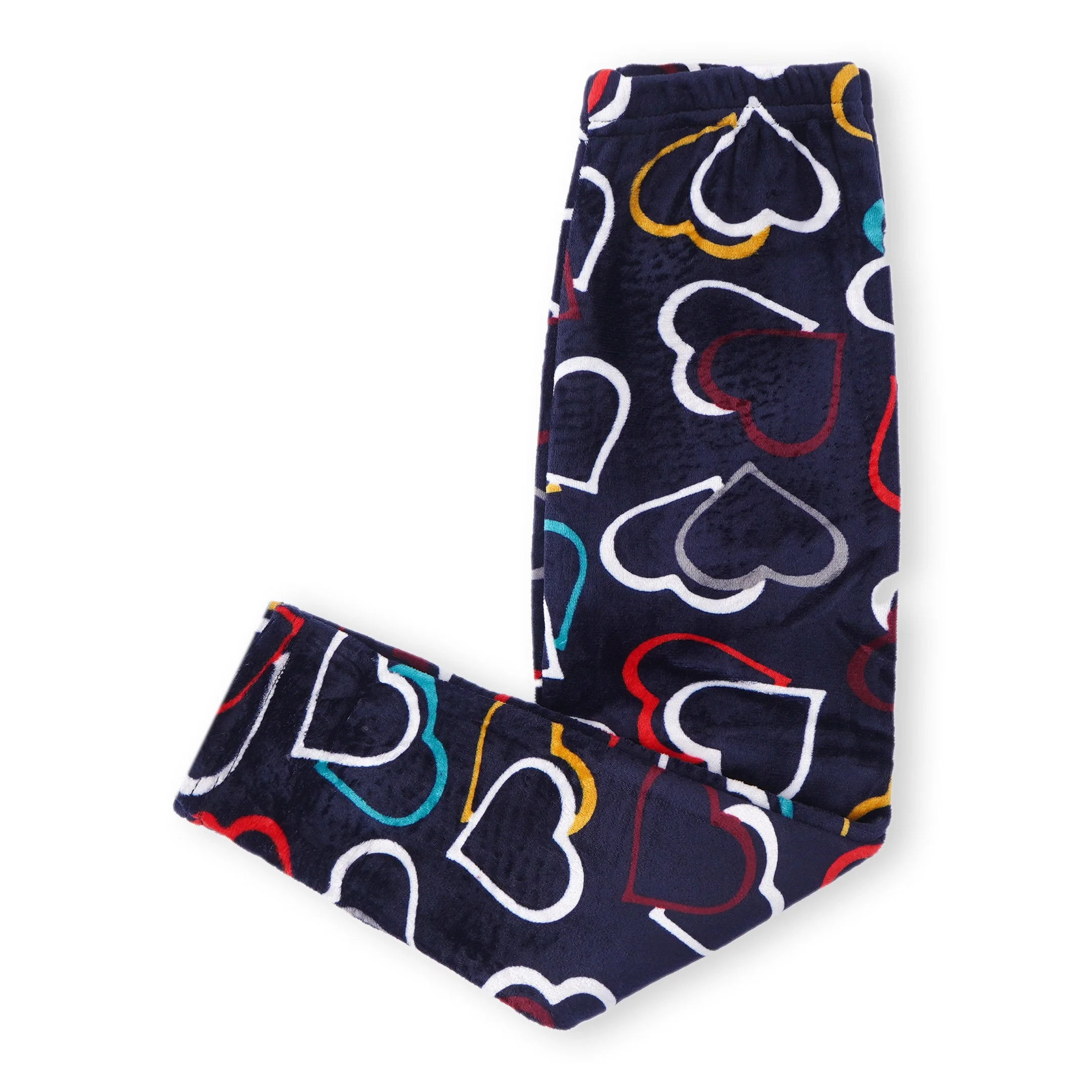 Kids Velvet Tights Multicolor Hearts - Sunshine - Image 5