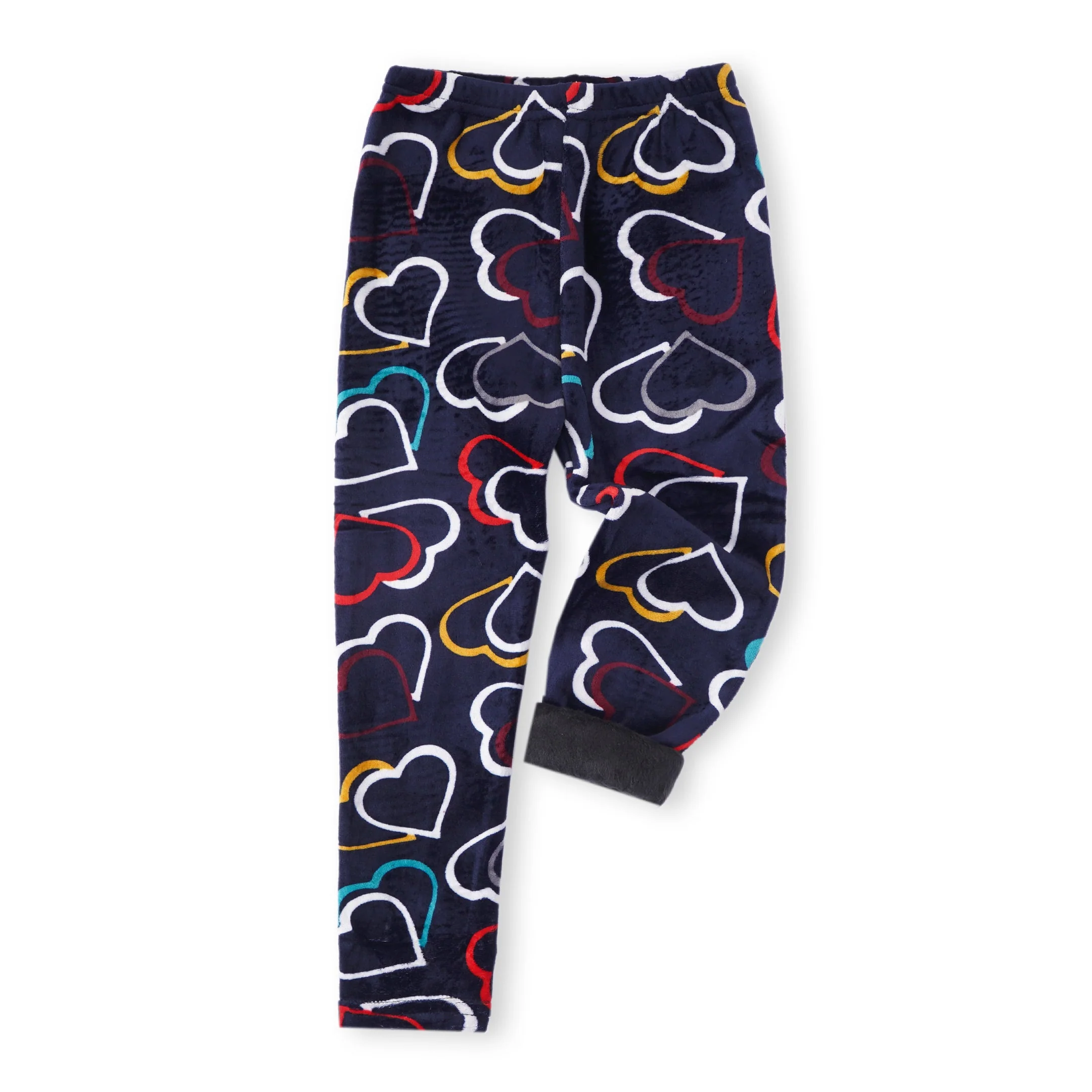 Kids Velvet Tights Multicolor Hearts - Sunshine - Image 6