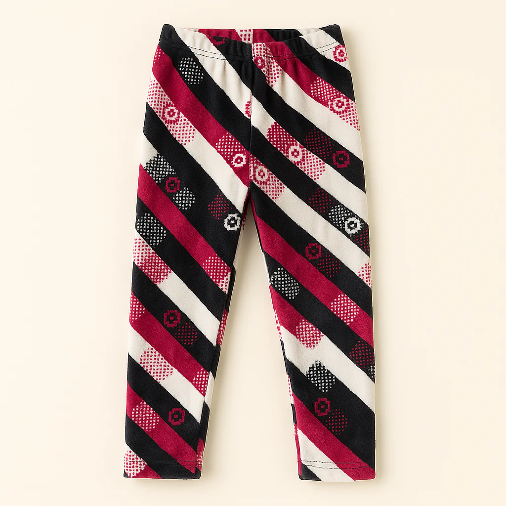 Kids Velvet Tights Multicolor Stripes - Sunshine