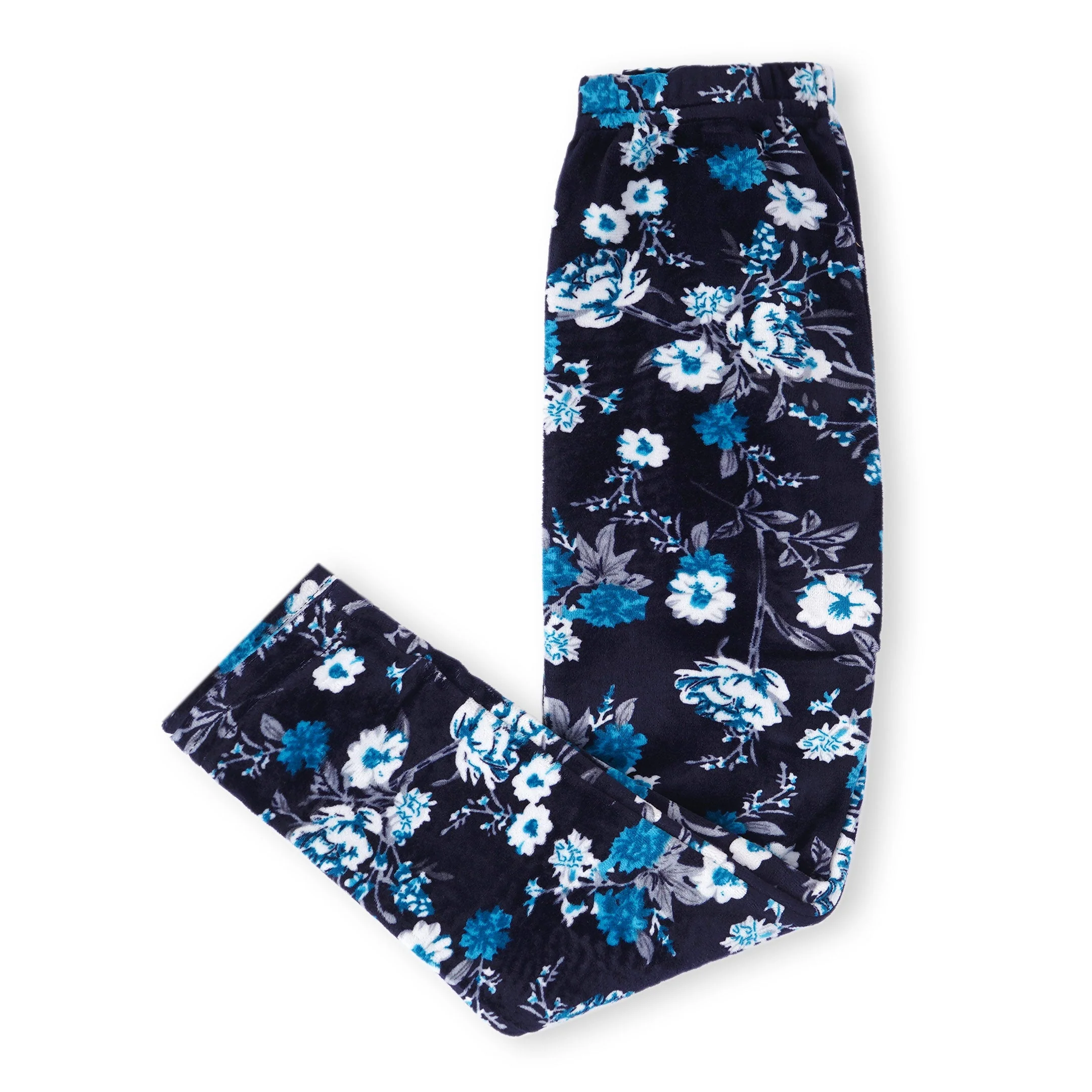 Kids Velvet Tights Navy Blue Flower - Sunshine - Image 4