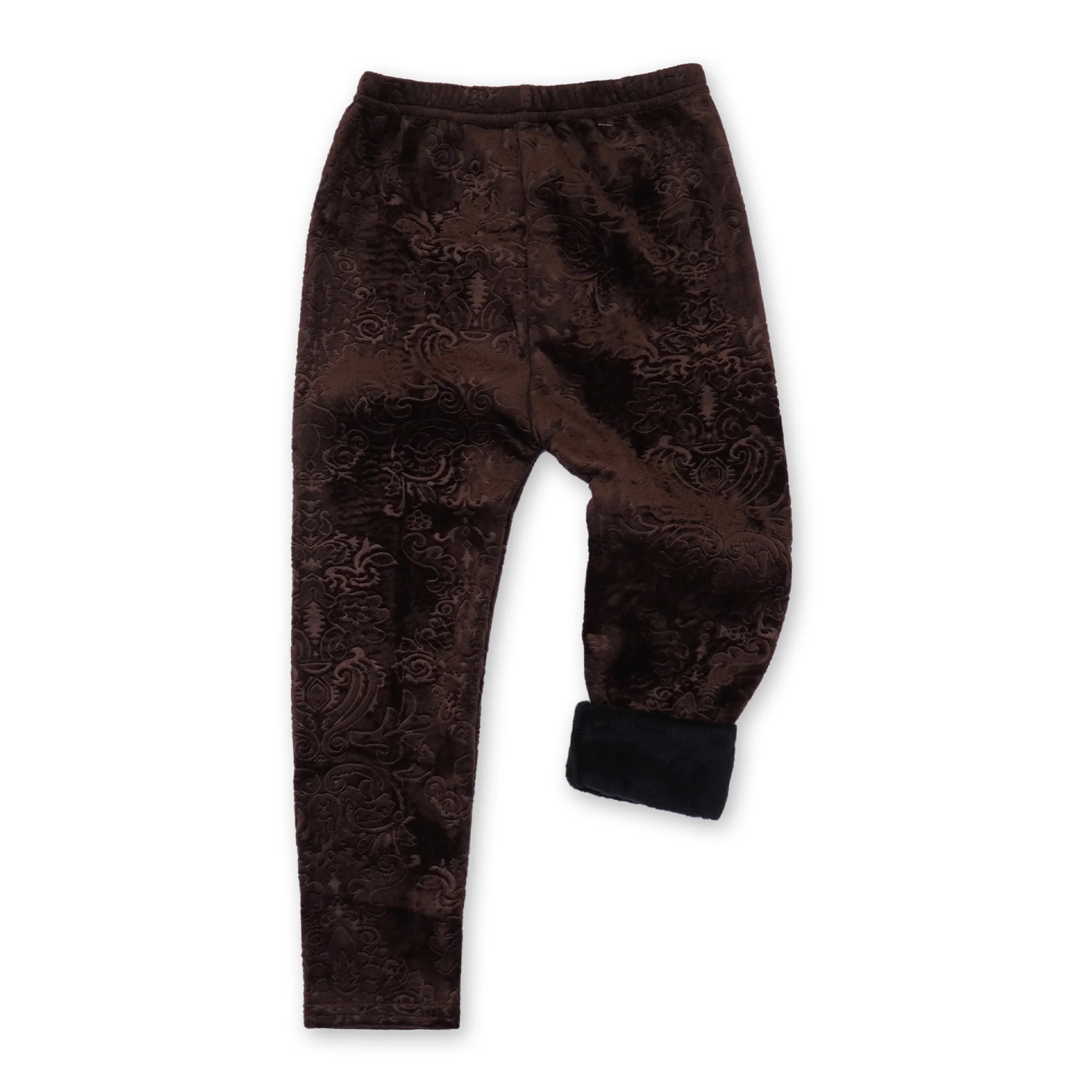 Kids Velvet Tights Printed Brown - Sunshine - Image 4