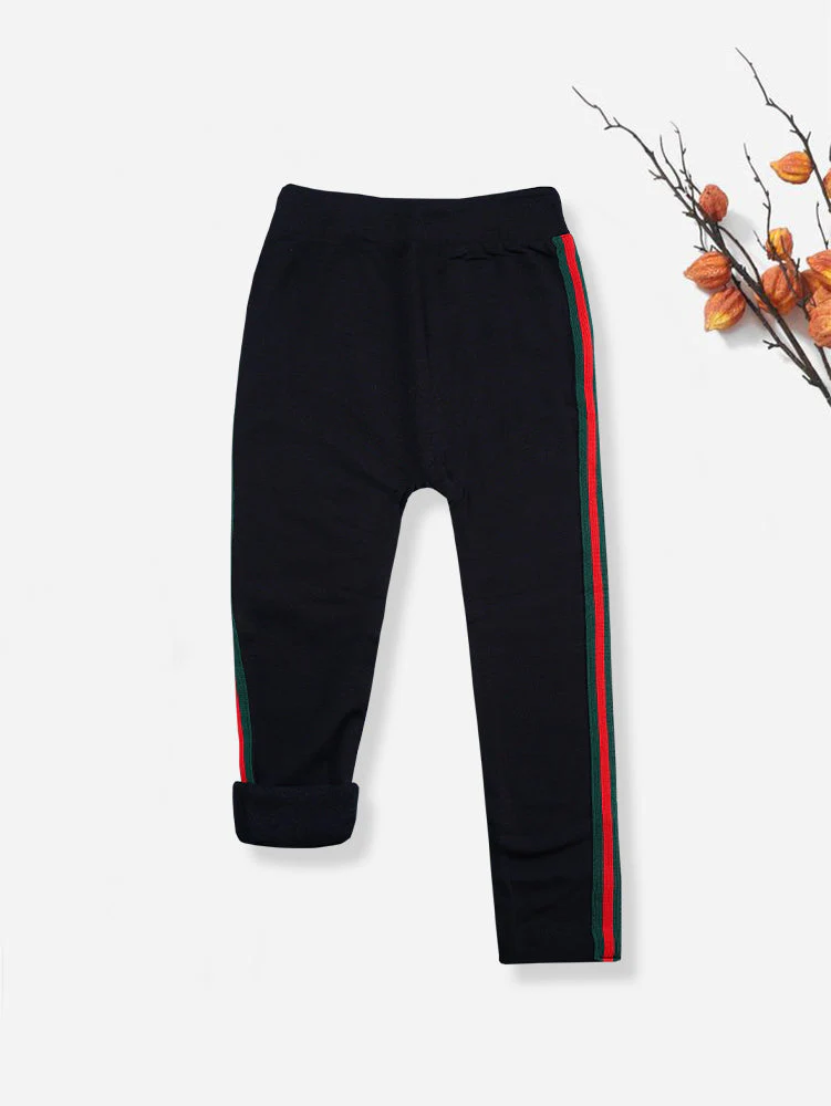 Kids Velvet Tights Printed Red & Green - Sunshine - Image 3