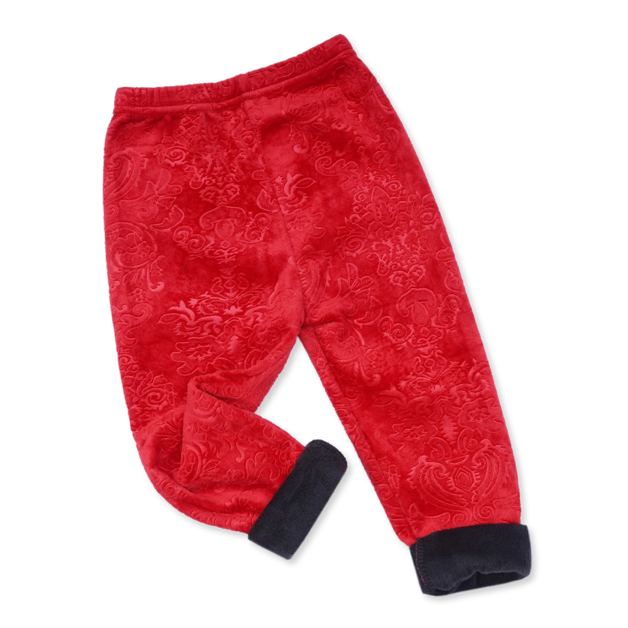 Kids Velvet Tights Printed Red - Sunshine - Image 5