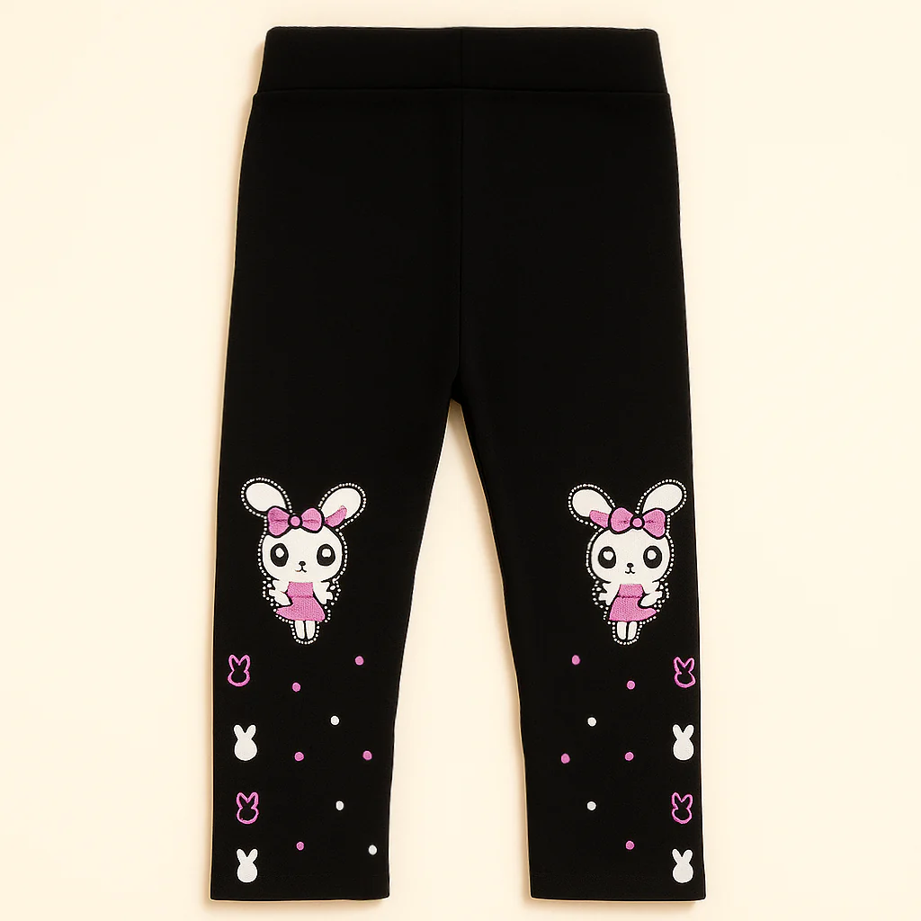 Kids Velvet Tights Super Girl Black - Sunshine