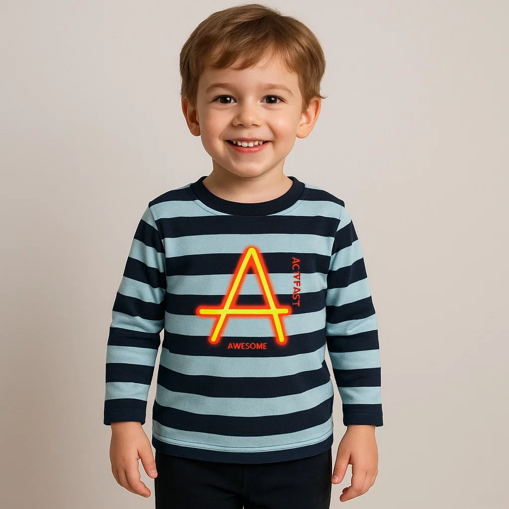 Kids Pajama Set Active Style Sky Blue - Sunshine - Image 6