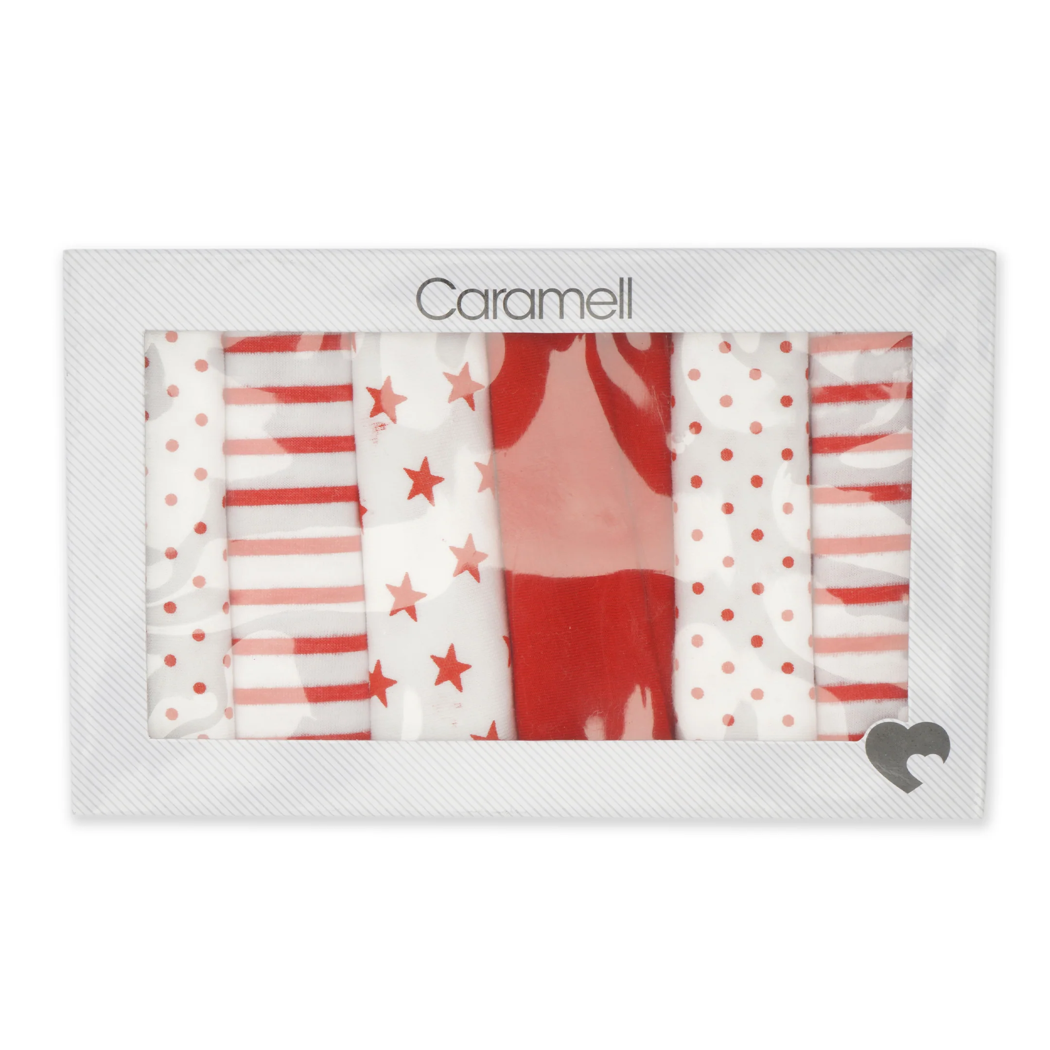6Pcs Baby Washcloths Star Red & White - Sunshine - Image 5