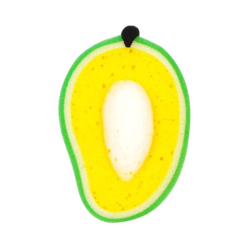 Baby Bath Sponge Fruit Mango Yellow - Sunshine - Image 4