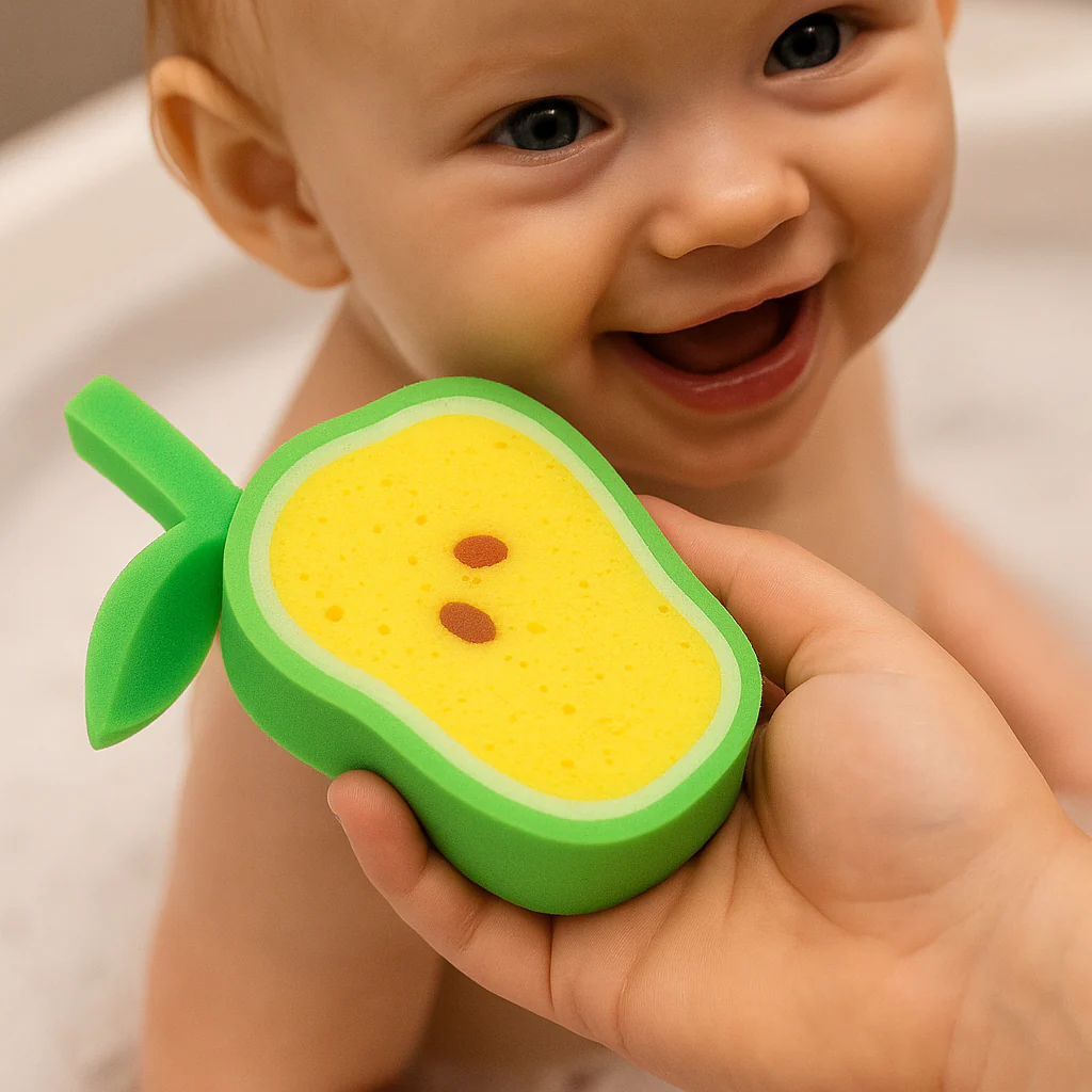 Baby Bath Sponge Fruit Pear - Sunshine - Image 2