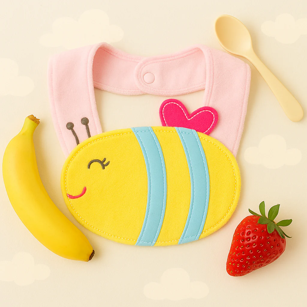 Baby Character Bib Yellow Bee - Sunshine