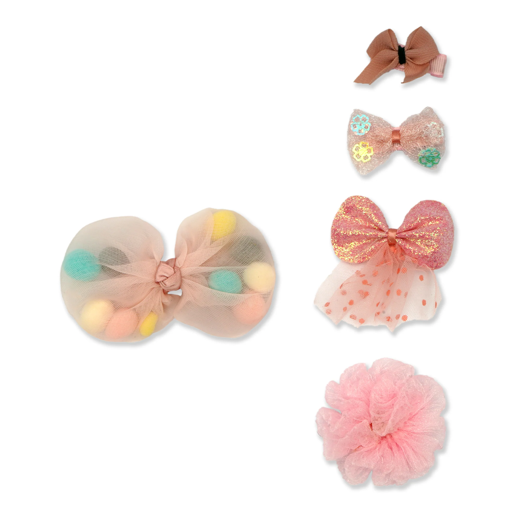 Baby Headband Set 5Pcs Pink - Sunshine - Image 3