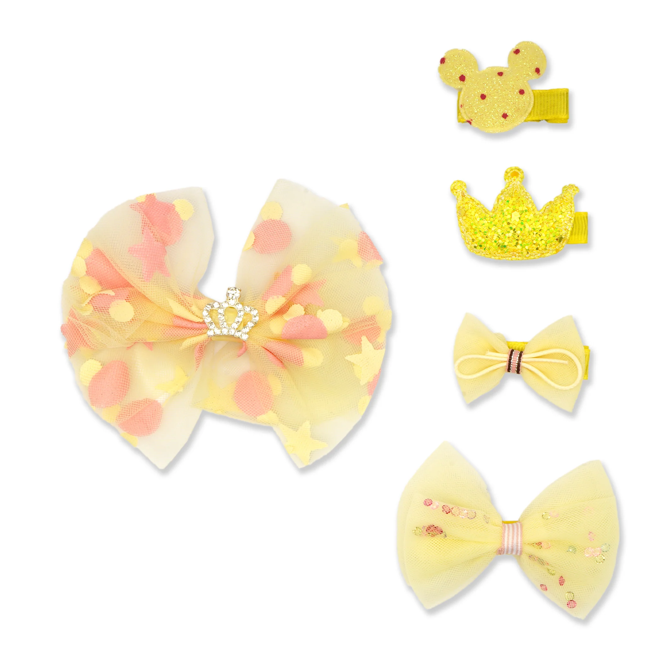 Baby Headband Set 5Pcs Yellow - Sunshine - Image 3