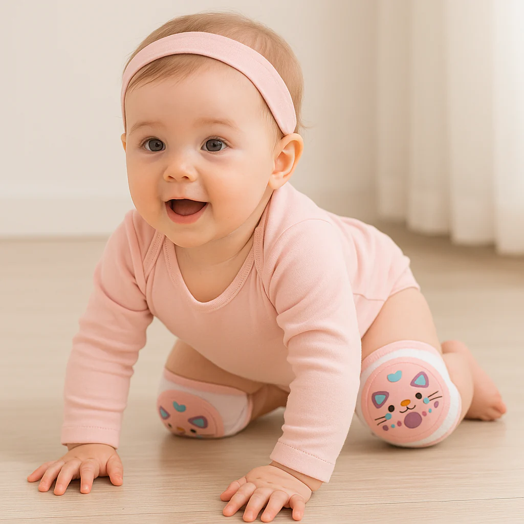 Baby Knee Pads Giraffe Pink - Sunshine