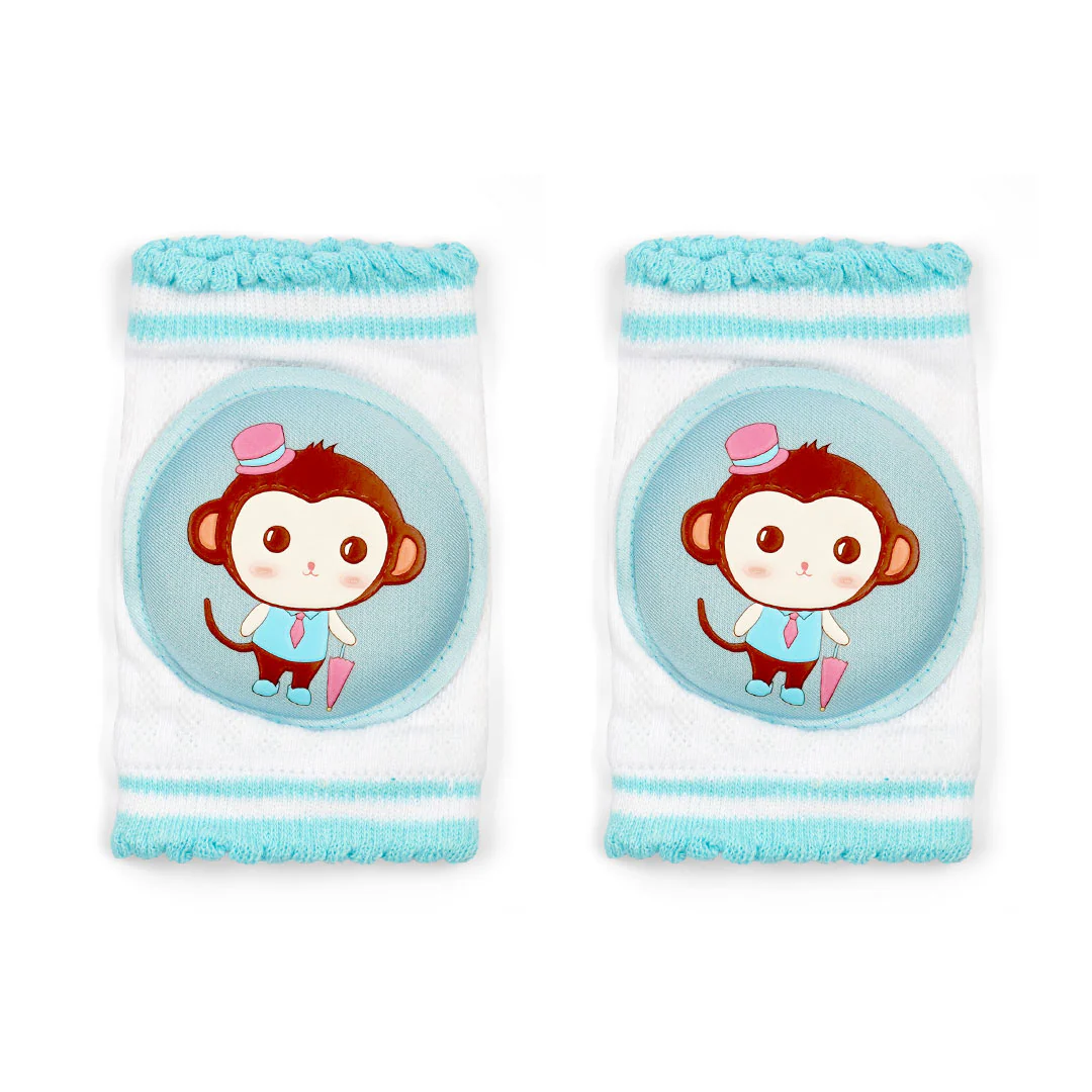 Baby Knee Pads Monkey Blue - Sunshine