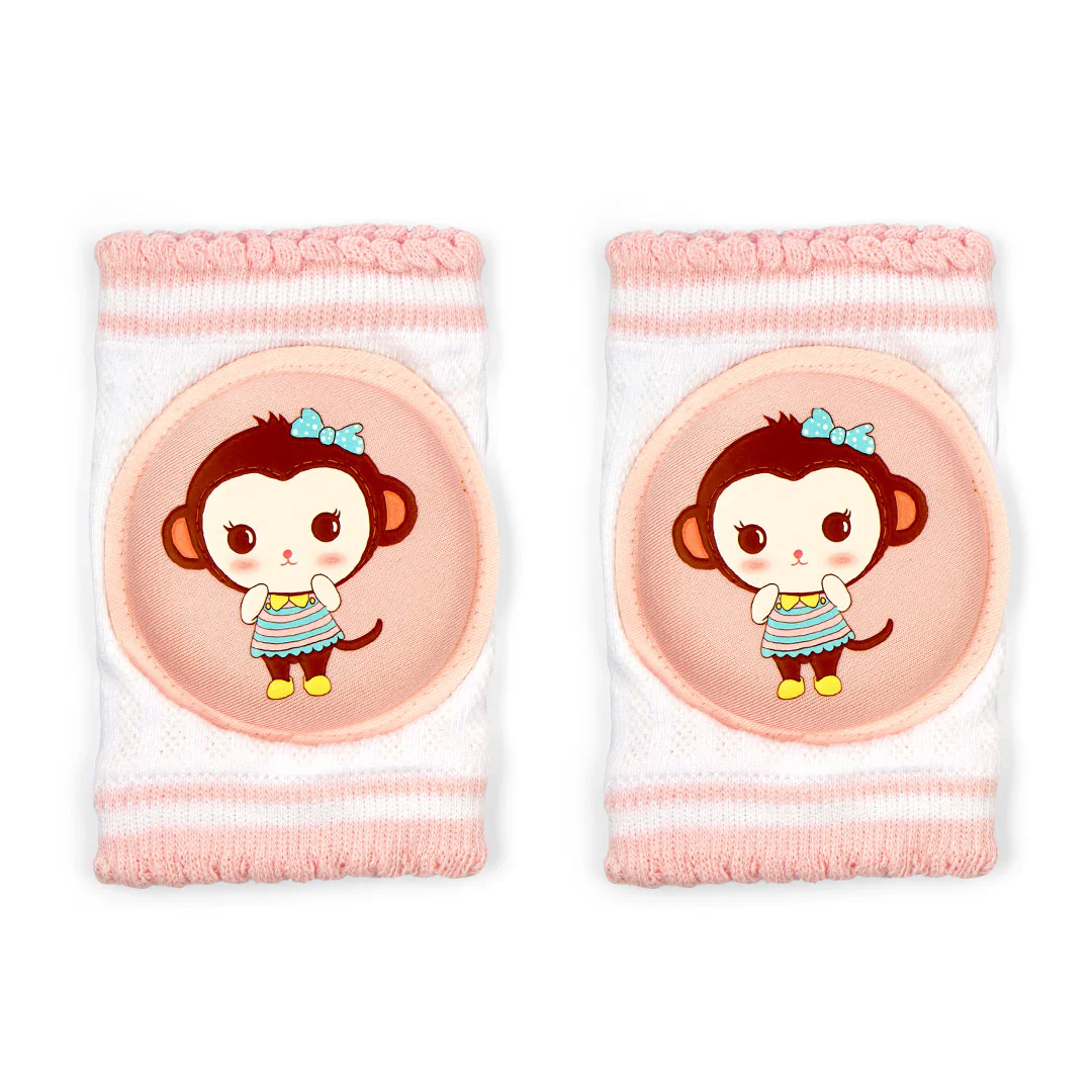 Baby Knee Pads Monkey Pink - Sunshine