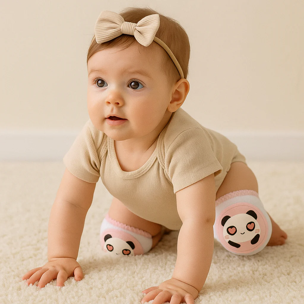 Baby Knee Pads Panda Pink - Sunshine