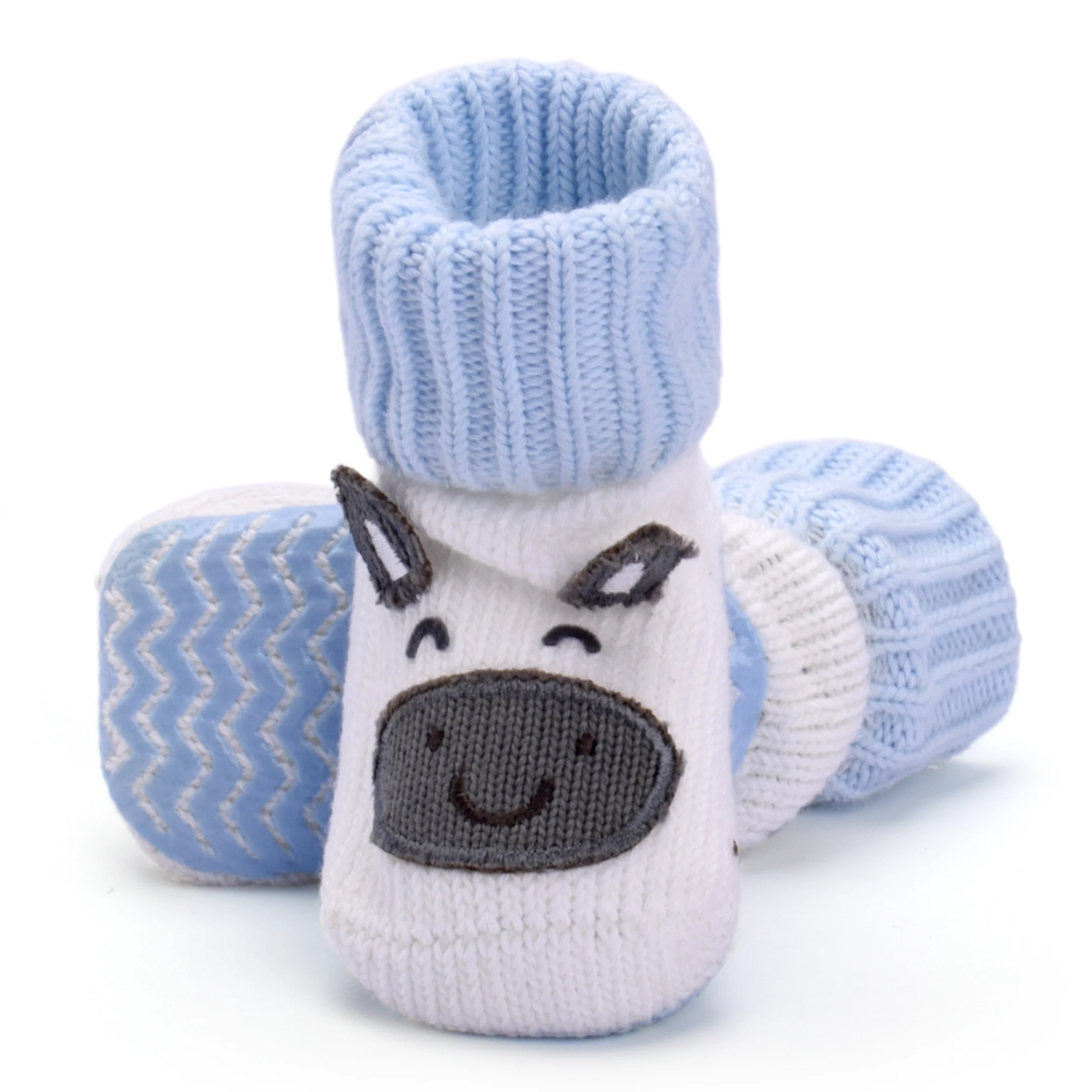 Little Sparks Baby Newborn Woolen Booties Panda White - Image 2