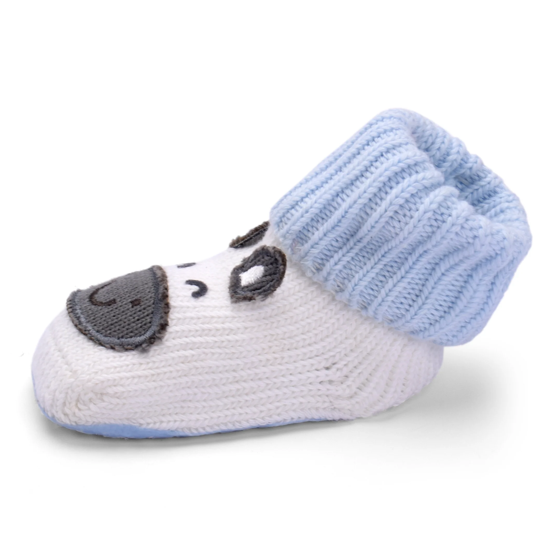 Little Sparks Baby Newborn Woolen Booties Panda White - Image 3