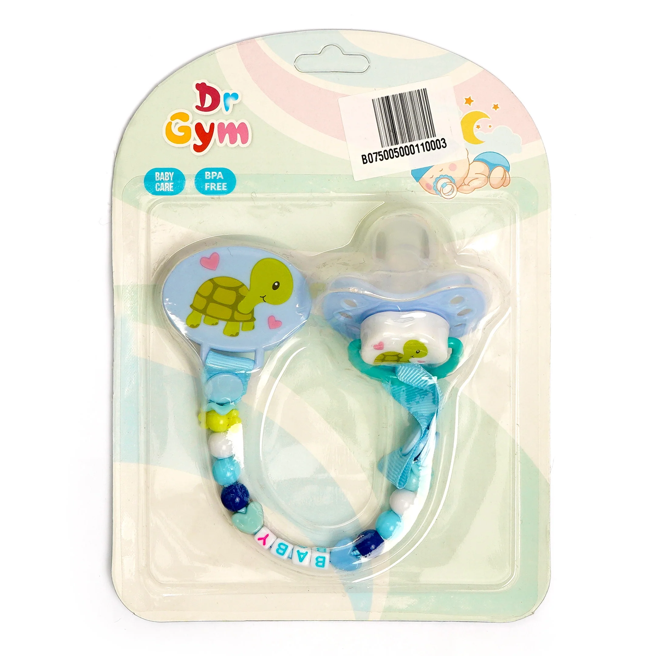 Baby Pacifier Holder Turtle Blue - Sunshine