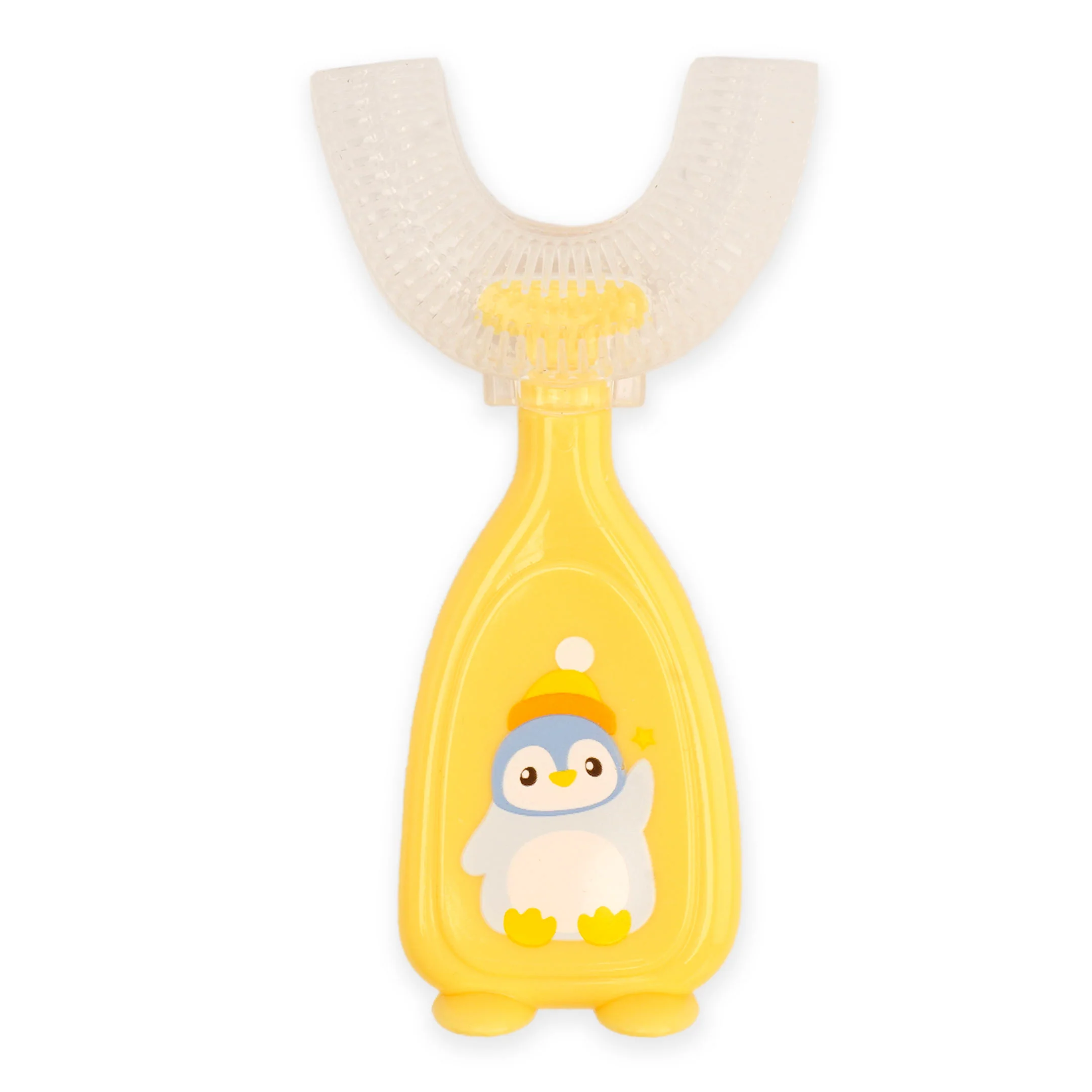 Kids U-Shape Toothbrush Penguin Yellow - Sunshine