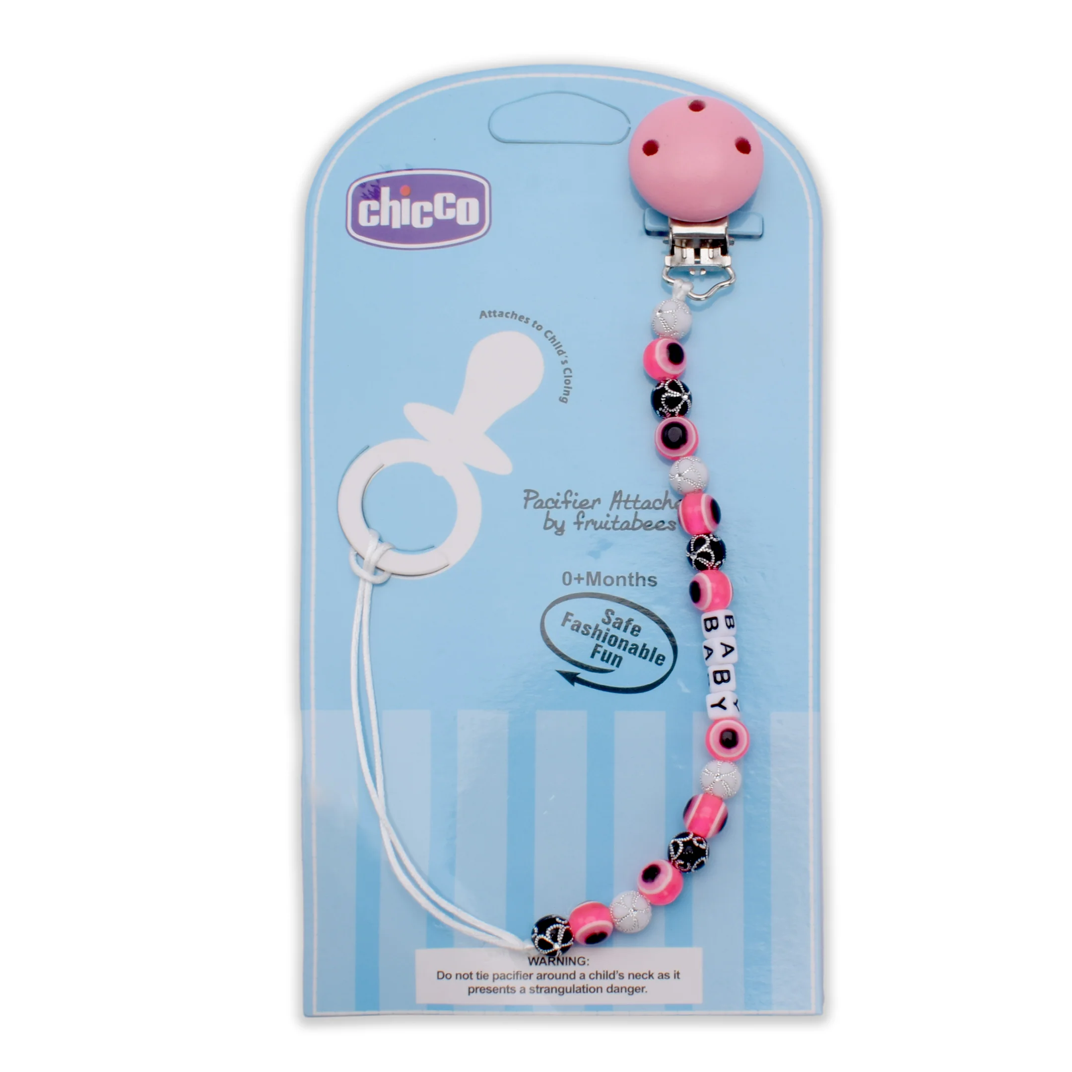 Pacifier Clip Pink - Sunshine