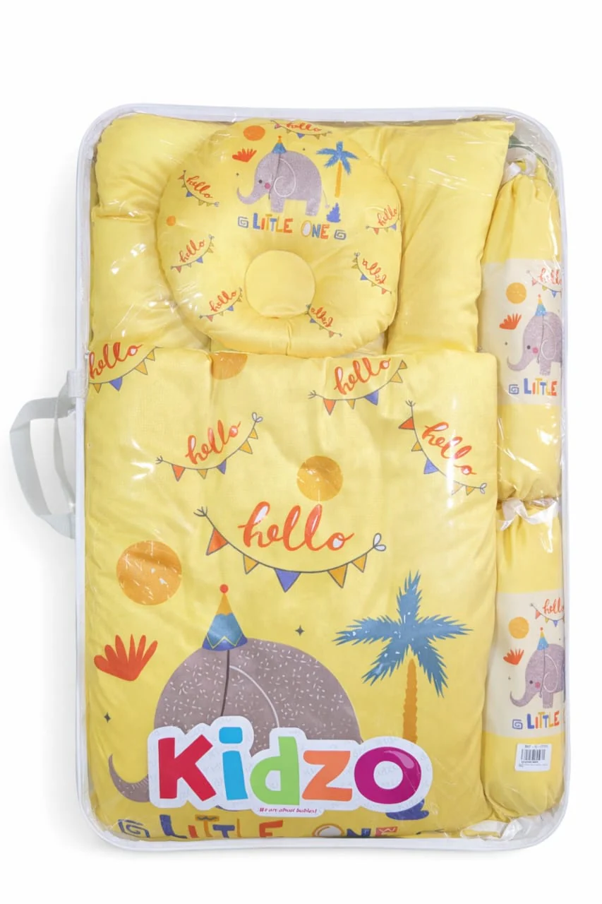 Little Star 6Pcs Bed Set Velvet Yellow