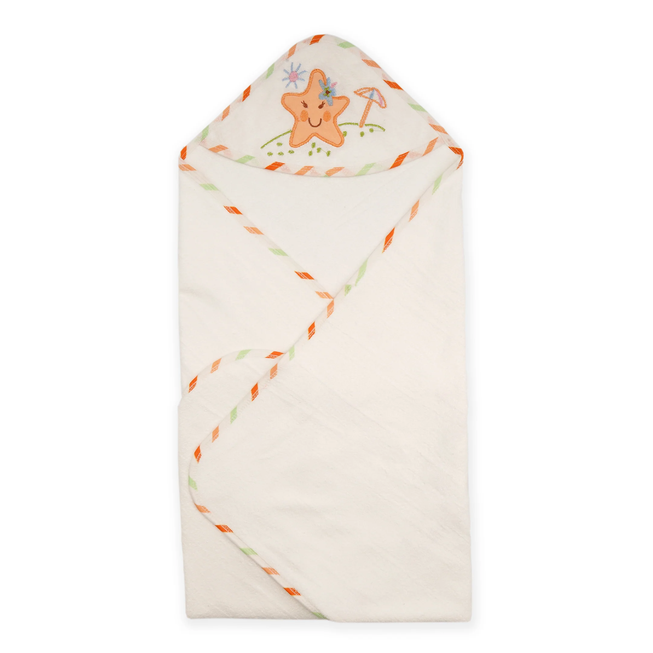 Little Star Baby Bath Towel 5 Pcs Oringe Star - Image 2