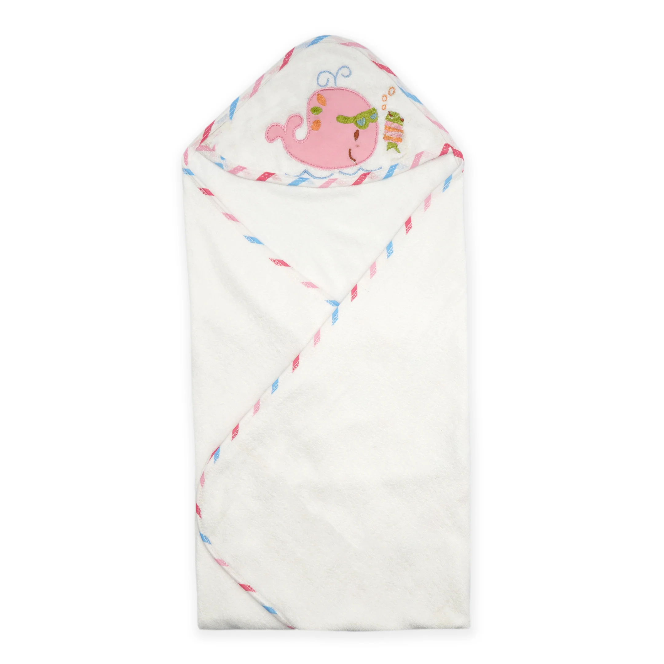 Little Star Baby Bath Towel 5 Pcs Pink Whale - Image 2