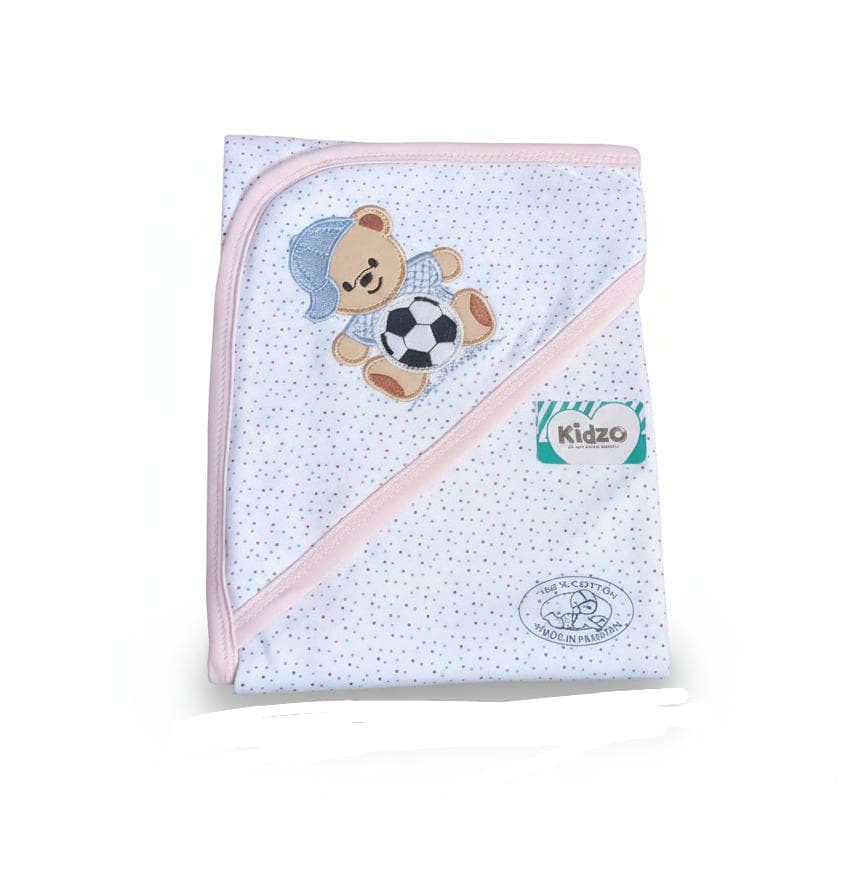 Little Star Baby Wrapping Sheet Bear Pink