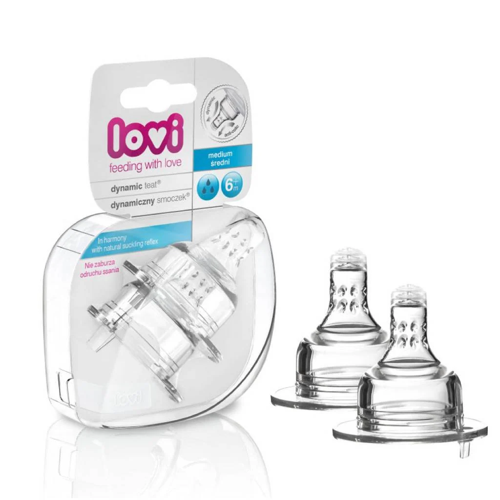 Lovi Dynamic Feeding Teat Medium 2 Pcs - Image 2