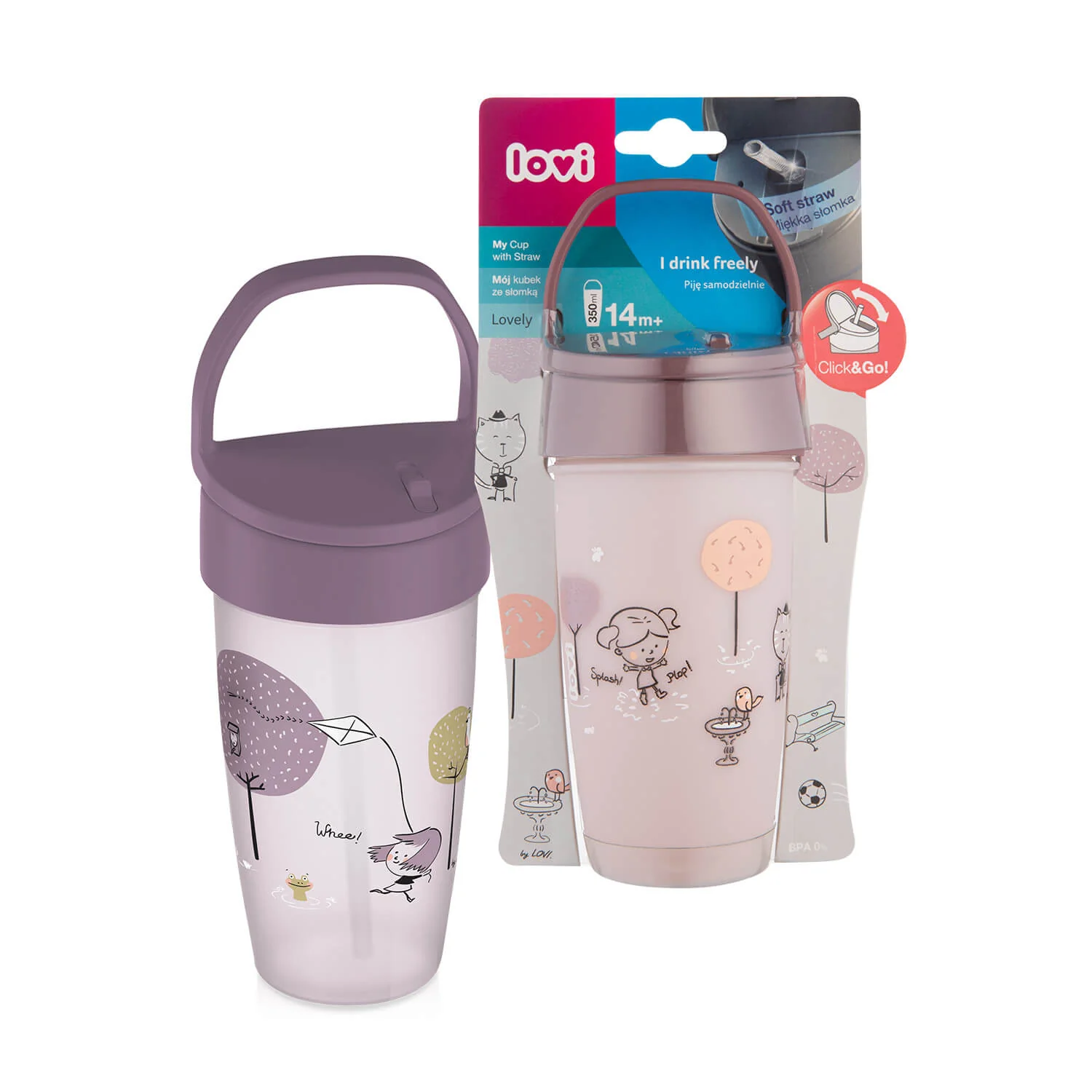 Lovi My Straw Cup Active 350Ml Lovely Girl - Image 3