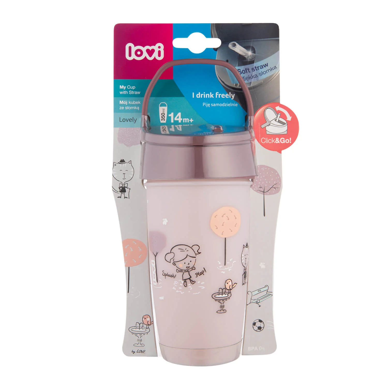 Lovi My Straw Cup Active 350Ml Lovely Girl - Image 4