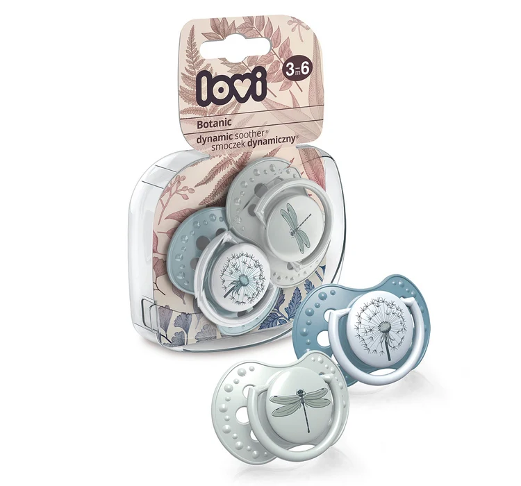 Lovi Silicone Dynamic Soother 3-6M 2 Pcs Botanic Boy
