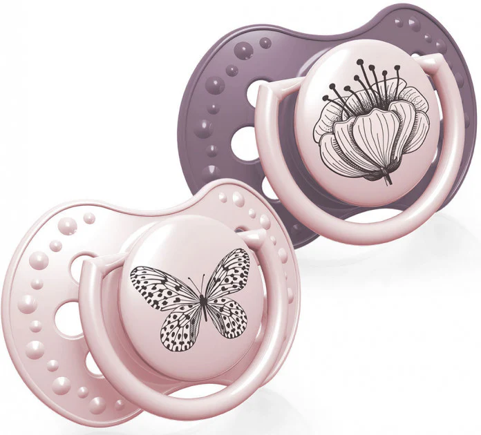 Lovi Silicone Dynamic Soother 3-6M 2 Pcs Botanic Girl