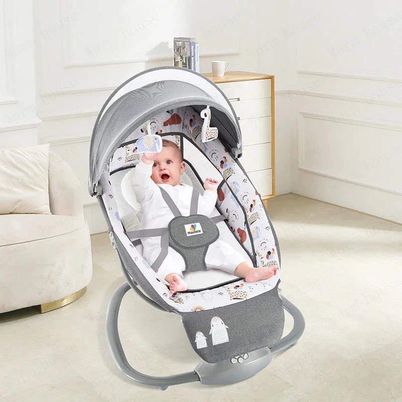 Mastela Baby 3in1 Baby Electric Swing Bear Grey - Image 6
