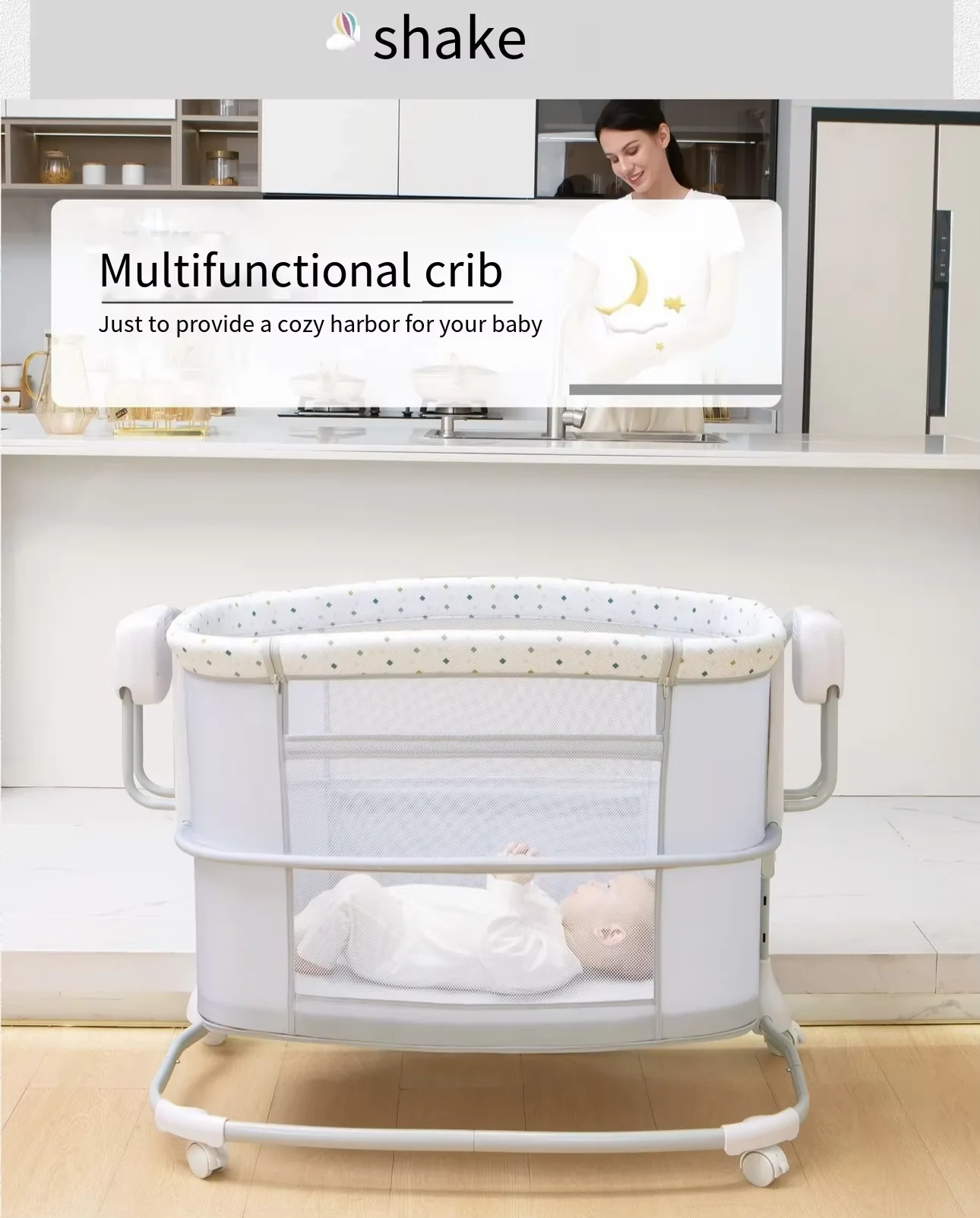 Mastela Baby Bedside 3in1 Electric Swing Mocha Purple Grey - Image 13