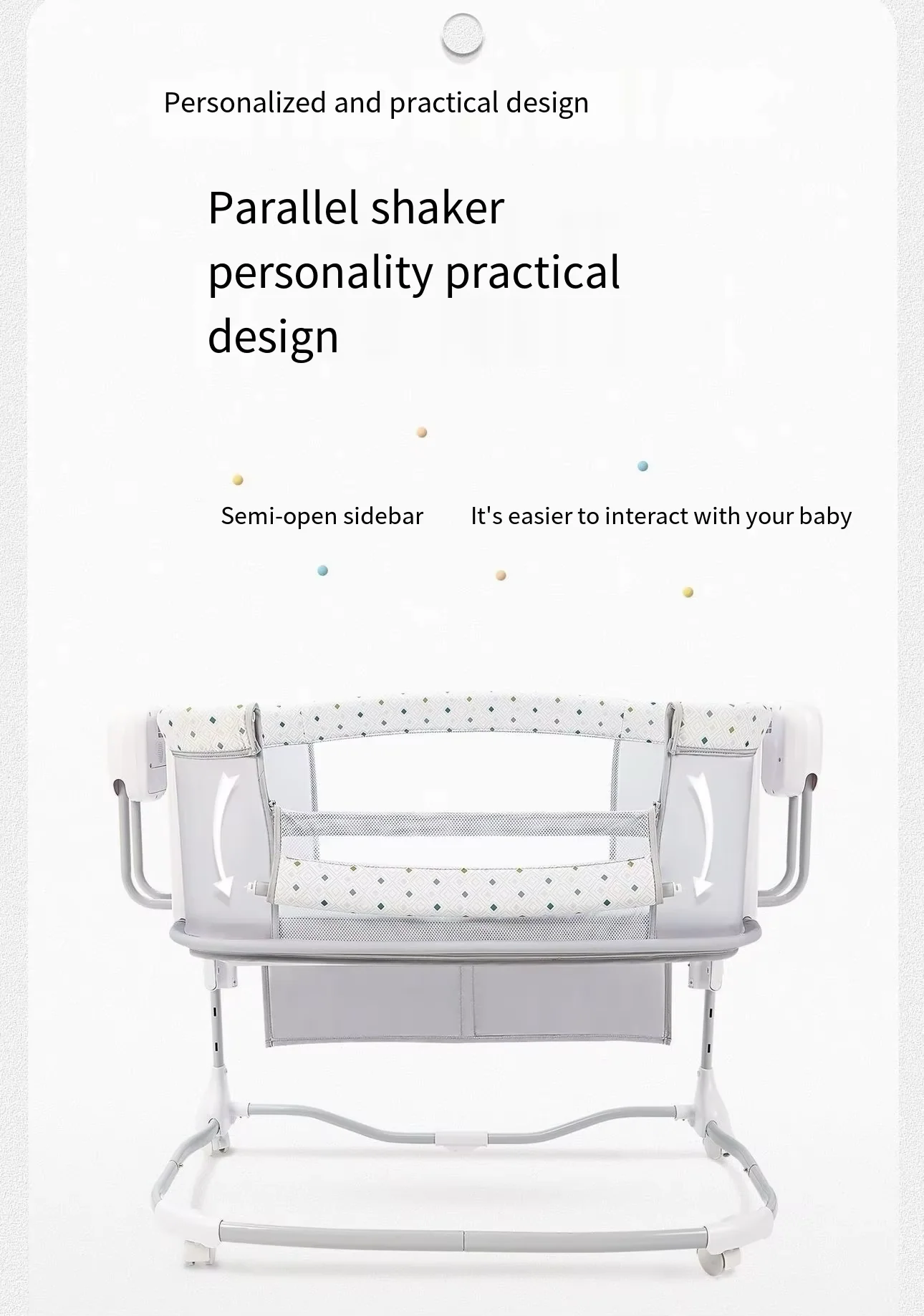 Mastela Baby Bedside 3in1 Electric Swing Mocha Purple Grey - Image 15