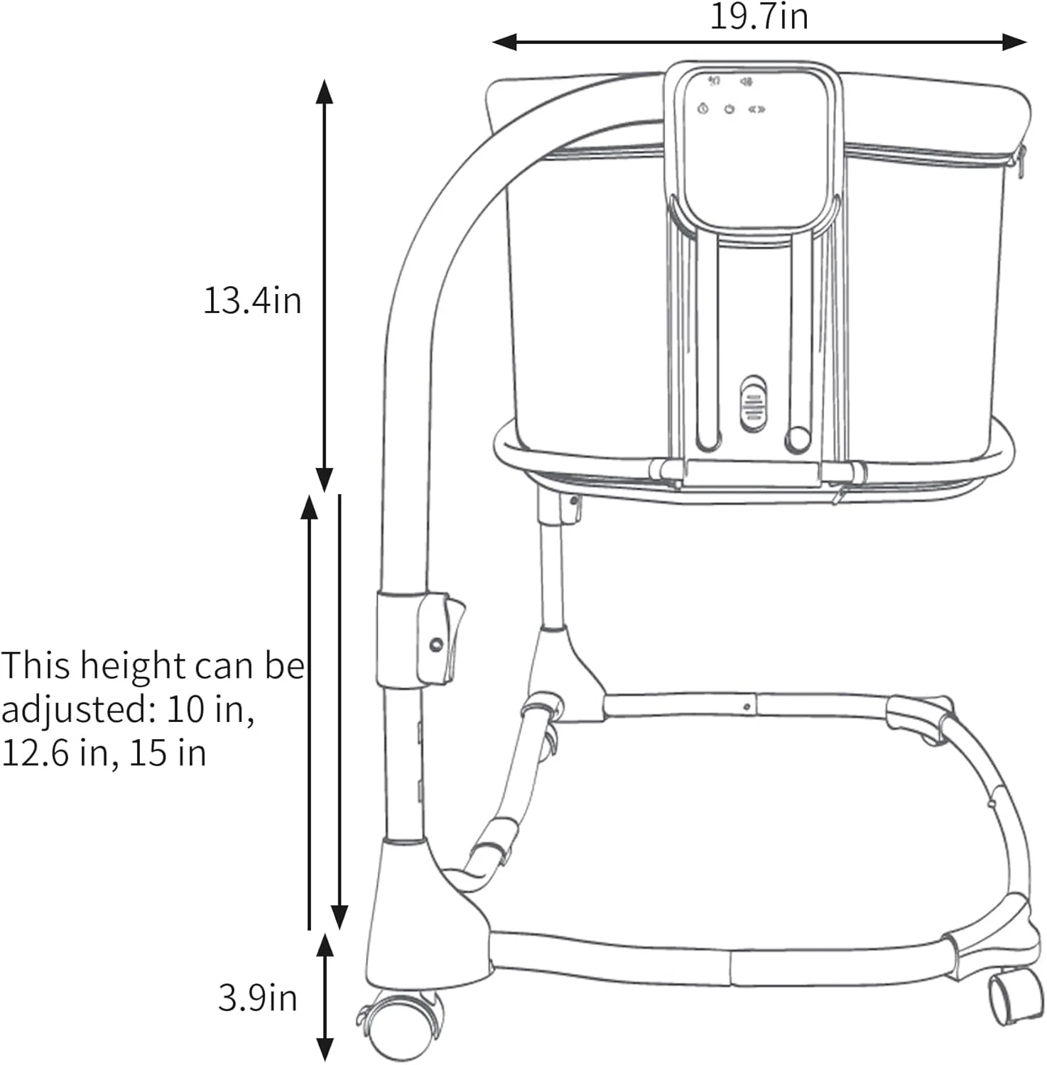 Mastela Baby Bedside 3in1 Electric Swing Mocha Purple Grey - Image 22