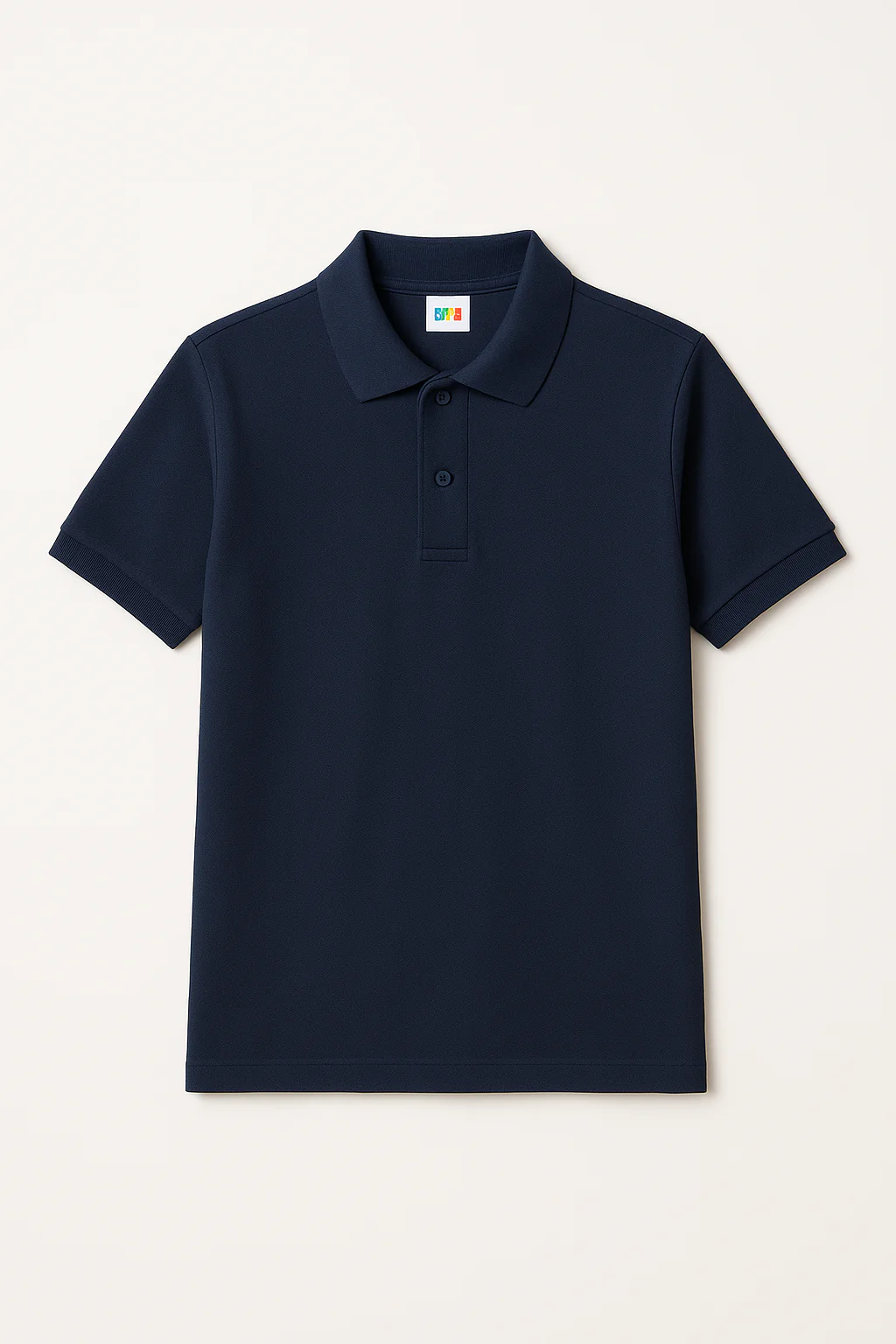 Mini Charm Kids Plain Polo Shirt Navy Blue - Mini Charm